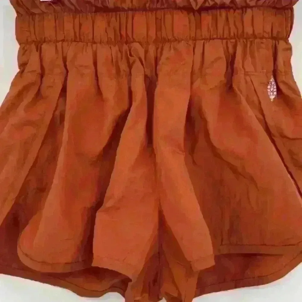 NWOT Free People Movement Way Home Shorts Size XS in Copper Brown - Picture 3 of 3